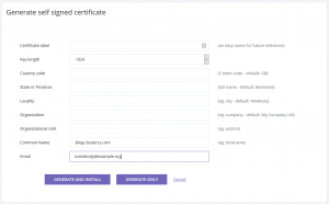 Manage Self Signed Domain Certificates